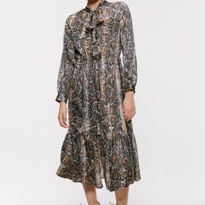 Zara snakeskin print dress